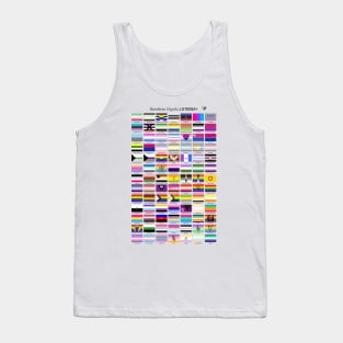 lgbtqia+ pride flags in Spanish Tank Top